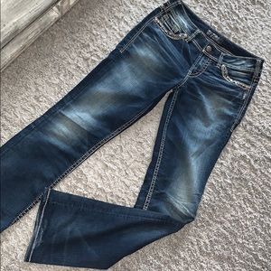Women’s silver jeans